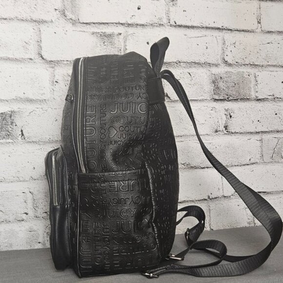 Juicy Couture Black Faux Leather Word Play Backpack main image 5